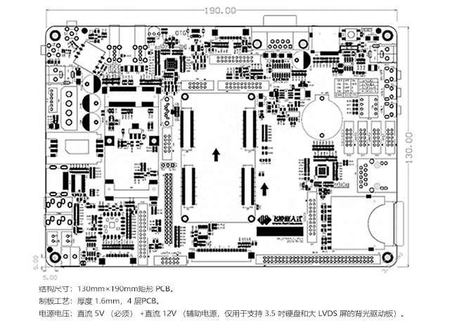 iMX6dl配套底板尺寸图phone