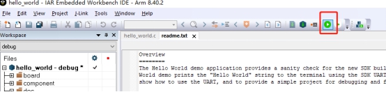点击Download and Debug按钮