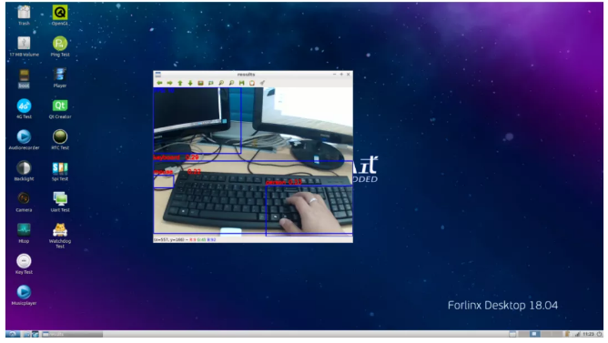 RK3399主动模式yolov3测试运行效果
